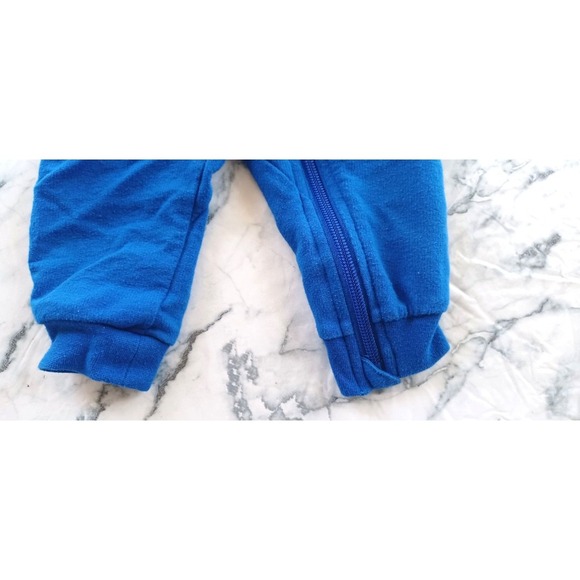 Nike Baby Blue Full Zip Hooded Romper 6M‎ Infant One-Piece Jumpsuit Logo Jogger - Picture 6 of 8